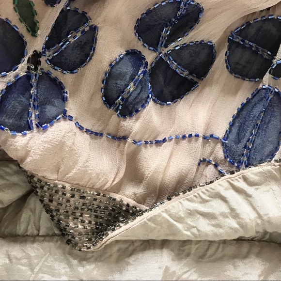 REISS Beaded Top Blouse Cut Out Tie Back Size 6 - Picture 10 of 16